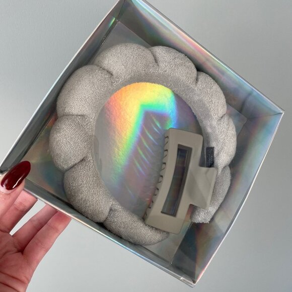 Gray Hair Clip and Spa Headband Set - Picture 1 of 1